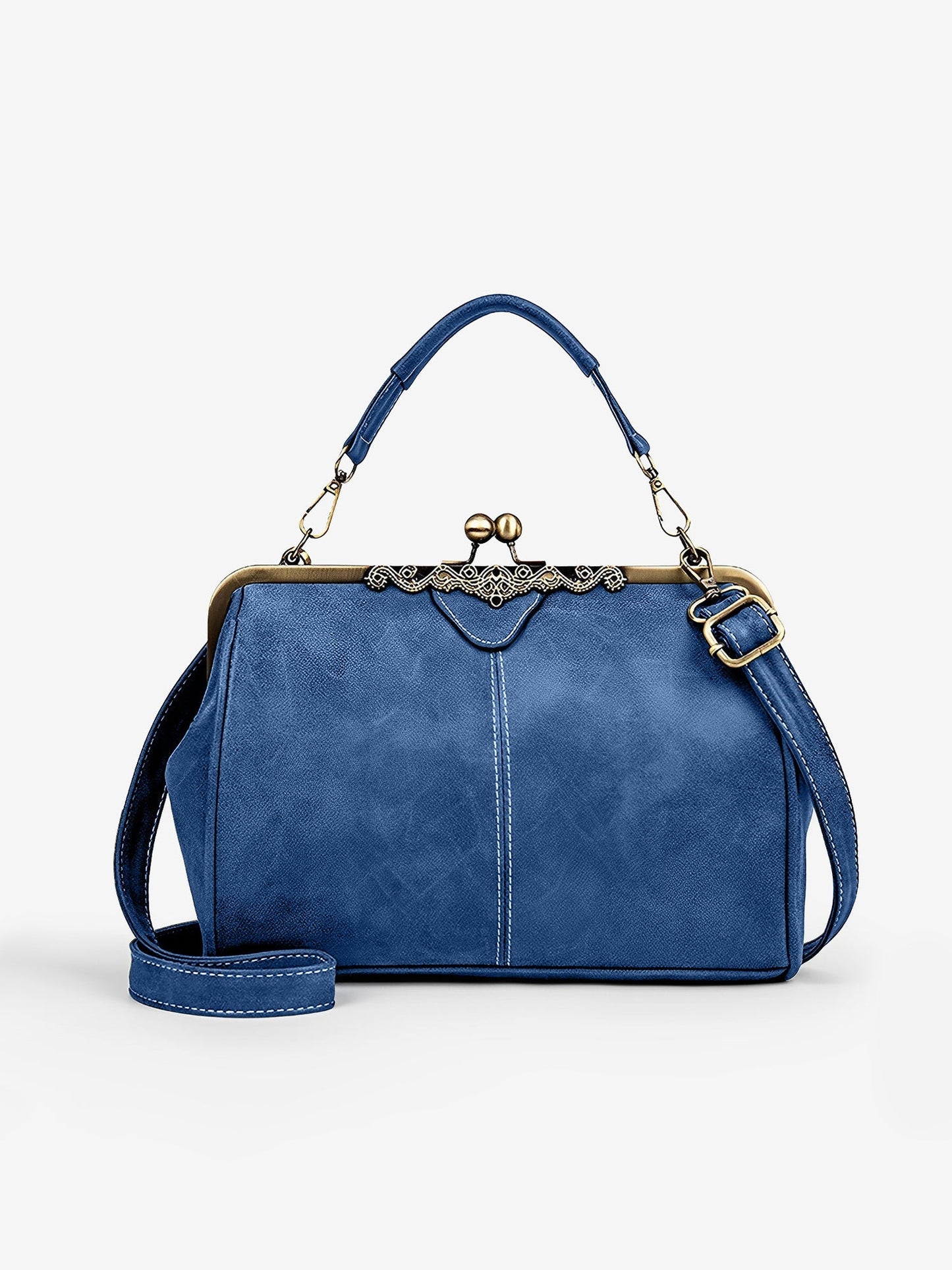 Sac à Main Vintage Femme – Sac Bandoulière Élégant à Fermoir Rétro